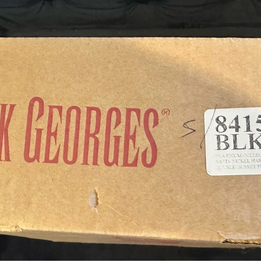 Jack Georges EXECUTIVE LEATHER BRIEFCASE #8415 Black leather